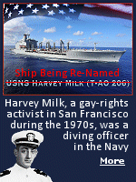LGBT activists are up in arms because Defense Secretary Pete Hegseth ordered the Navy to rename a ship that had honored pederast and gay rights ''icon'' Harvey Milk. A new name has not been revealed, but will be made public soon. The USNS Harvey Milk was christened in 2016 during the presidency of Barack Obama, who also posthumously awarded Milk the Presidential Medal of Freedom. Milk was a diving instructor in the Navy until his ''less than dishonorable discharge'' in 1955. 